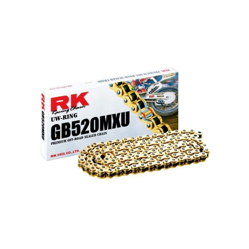cadena RK pasos 520 cross-enduro profesional con U-RING 120 maglie - nera