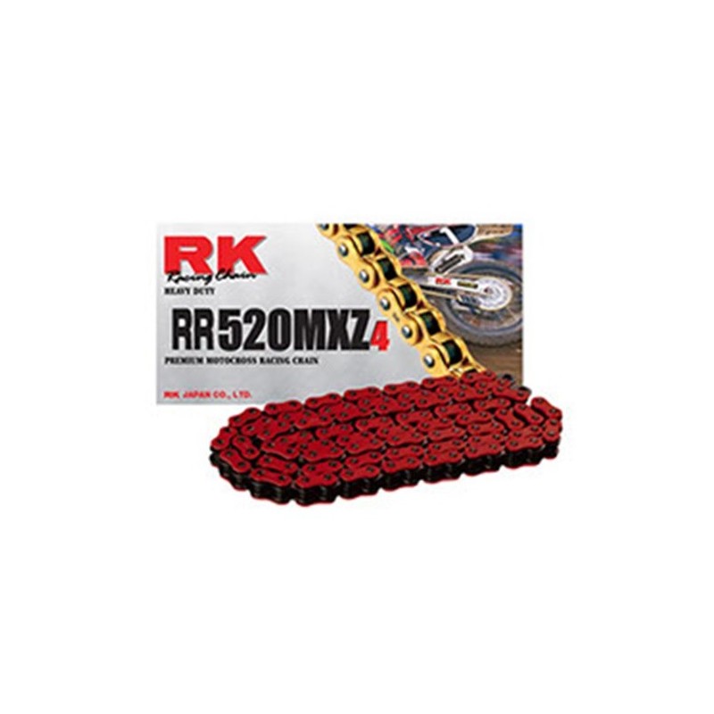 Chain RK step 520 Transmission cross professional without O-RING 120 chain links - Red-NR520MXZ4.120 | RiMotoShop