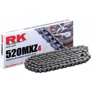 Chain RK step 520 Transmission cross professional without O-RING 120 chain links - Black-520MXZ4.120 | RiMotoShop