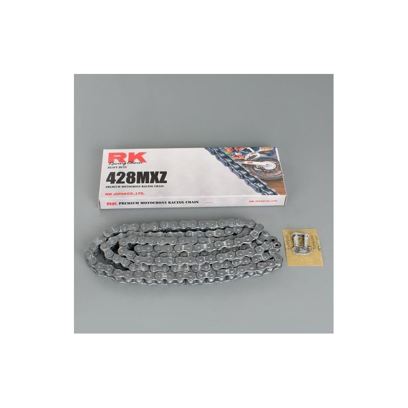 Chain RK step 428 cross professional without O-RING 110 chain links - Black-428MXZ.110 | RiMotoShop