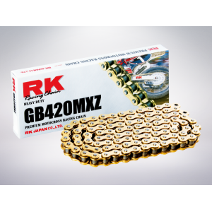 cadena RK pasos 420 cross profesional sin O-RING 140 maglie - oro