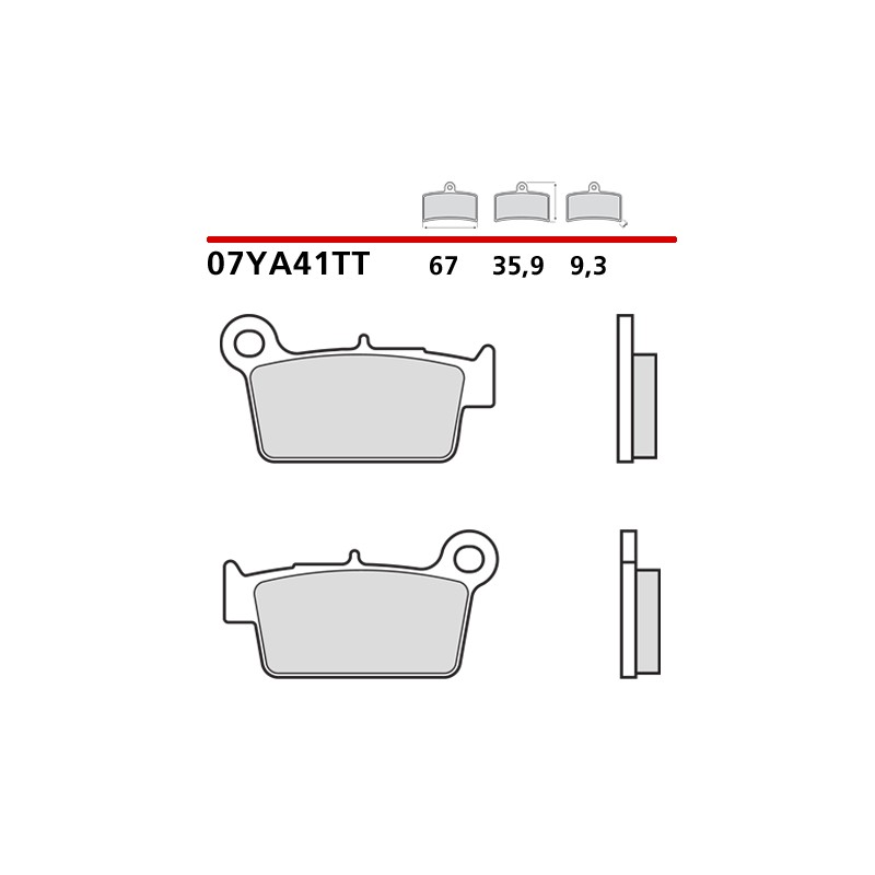 Plaquettes de frein arrière Brembo Beta RR 200 2019-2025-07YA41-RiMotoShop