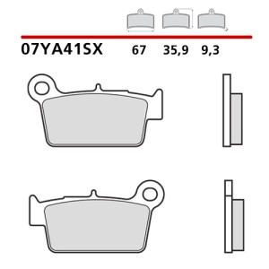 Brembo Beta RR 300 2013-2025 rear brake pads-07YA41 | RiMotoShop