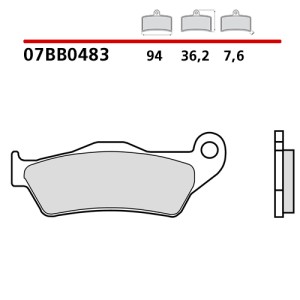 Brembo Ducati Desmo 450 MX 2025 front brake pads-07BB0483 | RiMotoShop