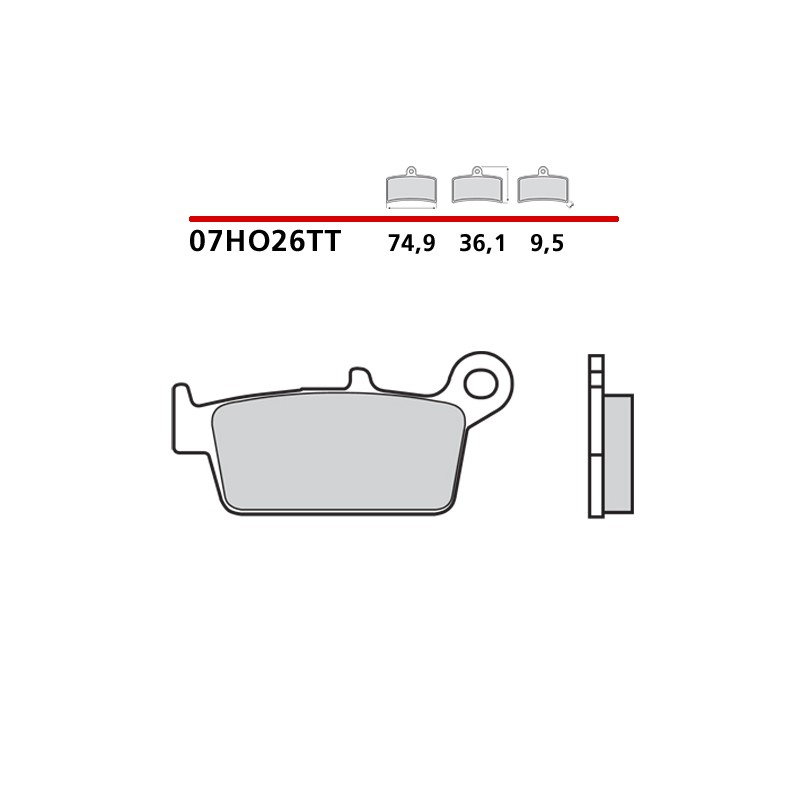 Brembo Honda CR 500 1987-2001 rear brake pads-07HO26 | RiMotoShop