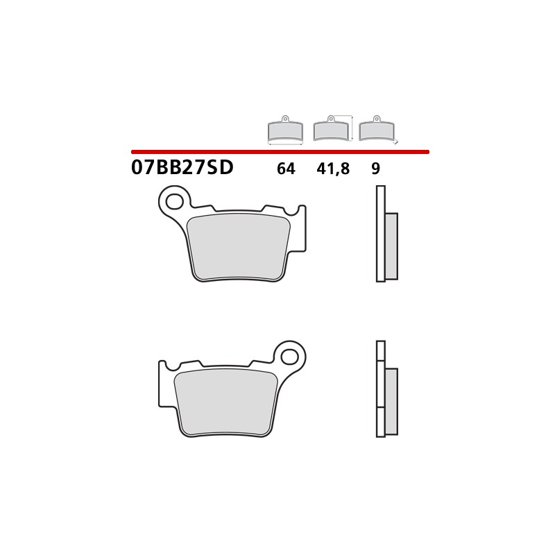 Brembo brake pads Husaberg 125 TE 2013-2014 rear-07BB275A | RiMotoShop