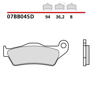 Brembo brake pads Husaberg 250 FE 2013-2014 front-07BB0483 | RiMotoShop