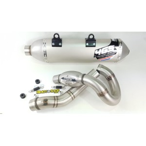 Exhaust HGS KTM 450 EXC F 17-18 full exhaust system-HG06C912FE | RiMotoShop