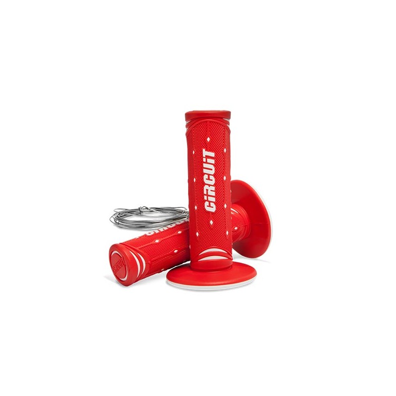 GRIPS JUPITER red-white MOTOCROSS ENDURO-507068 | RiMotoShop