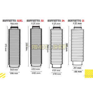 SOFFIETTI FORCELLE 21 DENTI NERO-507110|RiMotoShop