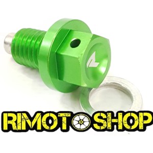 Magnetic oil drain plug Kawasaki KX 85 (01-18) verde-DS89.1002V | RiMotoShop