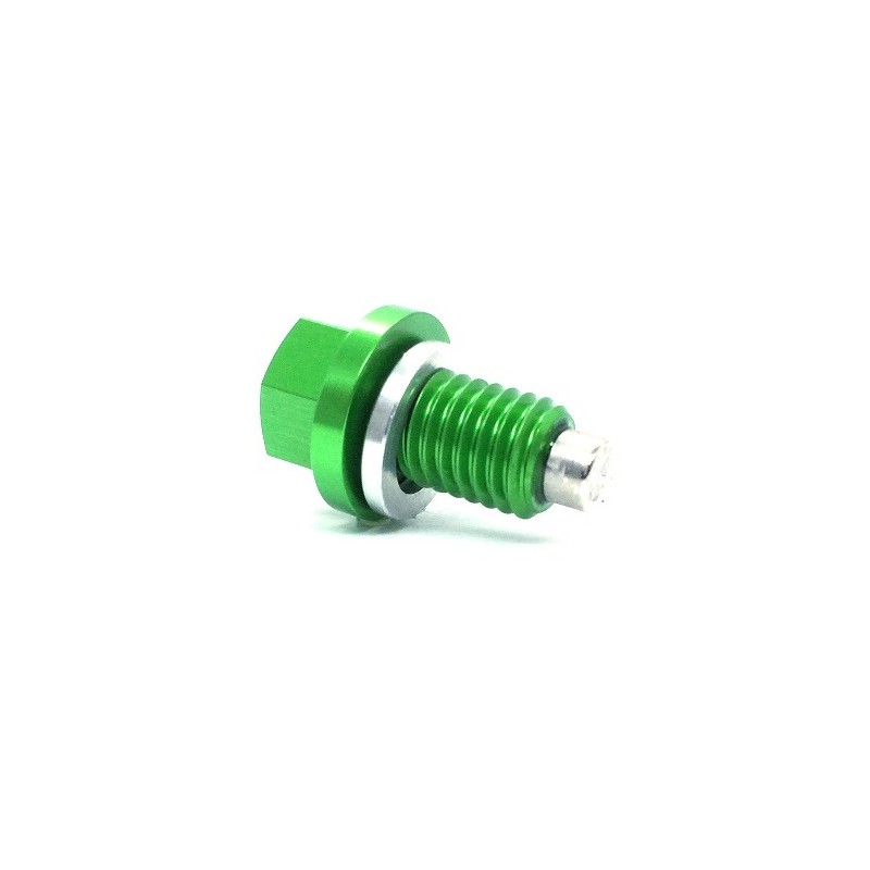 Bouchon échappement huile magnétique Kawasaki KX 250 (96-08) vert-DS89.1002V-RiMotoShop