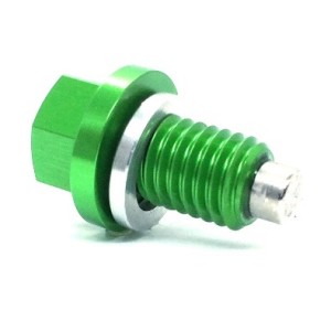 Tappo scarico olio magnetico Kawasaki KX 250 F (04-18) verde-DS89.1002V|RiMotoShop