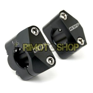 Kit adattatori per manubrio 28.6 mm su piastre da 22 mm neri