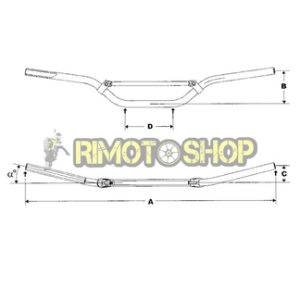 Handlebar 28.6 mm X-BAR AMERICA crease average bronze-WD-AM207-022 | RiMotoShop