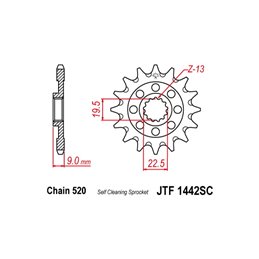 front sprockets 13 teeth SUZUKI RMZ 250 13-17