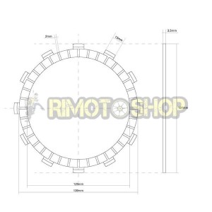 HONDA CBR F (PC20) 500 87/90 Clutch discs Garnished kit-7450122-RiMotoShop