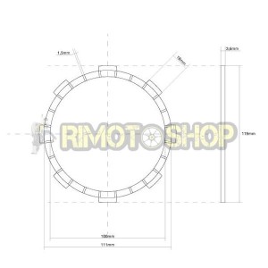 HONDA CBR R (MC17) 250 87 Kit disques d'embrayage garnie-7450120-RiMotoShop