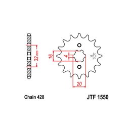 front sprockets 14 teeth YAMAHA 125 YZF R 50TH 2012