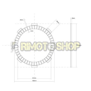 HONDA CR RA 80 80/83 Clutch discs Garnished kit-7450011-RiMotoShop