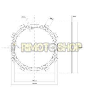 HONDA CRE X 250 04/06 Clutch discs Garnished kit-7450171-RiMotoShop