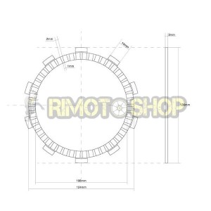 HONDA NS R (MC11) 250 84/86 Clutch discs Garnished kit-7450016-RiMotoShop