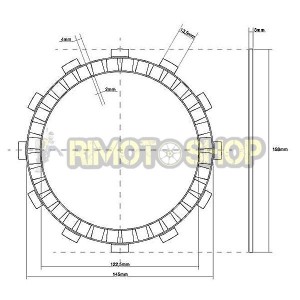 KAWASAKI 600 ZZR Ninja 06/08 clutch discs set Garnish OEM-7450002 | RiMotoShop
