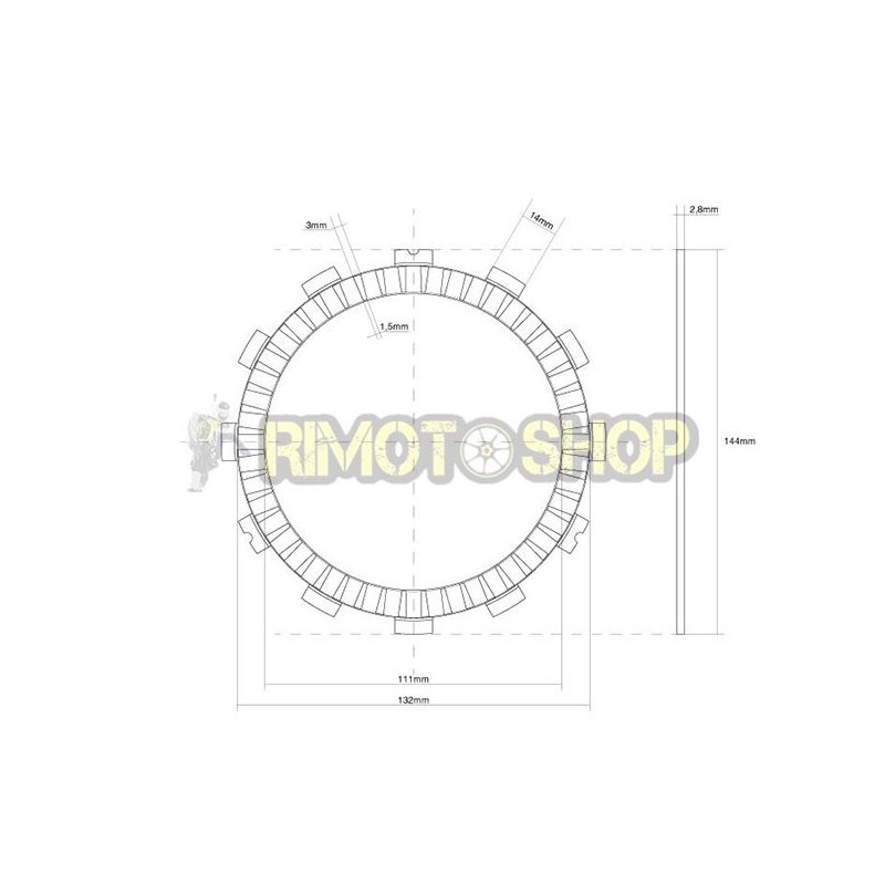 Kawasaki 750 Z 06 kit Discos de embrague Fiber OEM