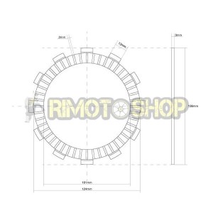 KTM 150 SX 2T 09/16 clutch discs set Garnish OEM-7450014 | RiMotoShop