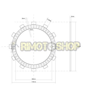 KAWASAKI 125 KX 90/92 clutch discs set Garnish OEM-7450030 | RiMotoShop