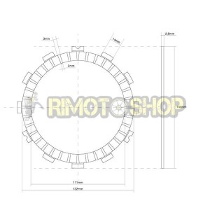 KAWASAKI 125 KX 94/96 clutch discs set Garnish OEM-7450031 | RiMotoShop