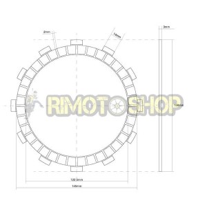 KAWASAKI 650 KLR 01/05 clutch discs set Garnish OEM-7450035 | RiMotoShop