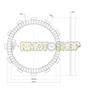 SUZUKI 250 RM 03/05 clutch discs set Garnish OEM-7450037 | RiMotoShop