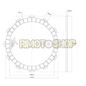 KAWASAKI 750 Z LTD 80/83 clutch discs set Garnish OEM-7450040 | RiMotoShop