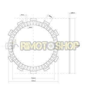 SUZUKI 250 RM 76/78 clutch discs set Garnish OEM-7450066 | RiMotoShop