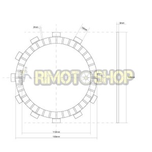 YAMAHA 250 YZ 79 Kit disques d'embrayage garnie OEM-7450071-RiMotoShop