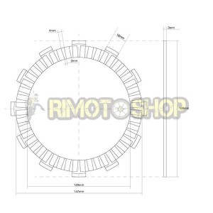 SUZUKI 1100 GSX E 80/82 clutch discs set Garnish OEM-7450076 | RiMotoShop