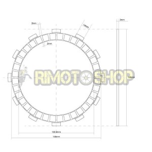 SUZUKI 250 RM 96/02 clutch discs set Garnish OEM-7450077 | RiMotoShop