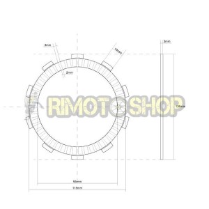 YAMAHA 85 YZ RB 02/16 clutch discs set Garnish OEM-7450083 | RiMotoShop