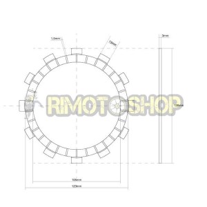 YAMAHA 125 YZ 93/16 clutch discs set Garnish OEM-7450089 | RiMotoShop