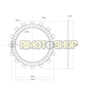 YAMAHA 600 FZS Fazer S (RJ02) 00/01 clutch discs set Garnish OEM-7450092 | RiMotoShop