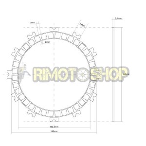 SUZUKI 250 RM 06/08 clutch discs set Garnish OEM-7450107 | RiMotoShop
