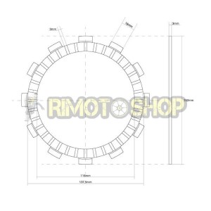 SUZUKI 650 GSF N Bandit Abs 05/06 clutch discs set Garnish OEM-7450130 | RiMotoShop