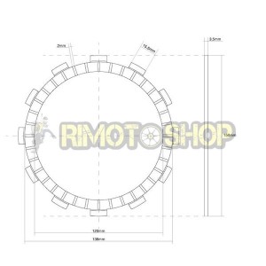 SUZUKI 650 GSF S Bandit 05/06 clutch discs set Garnish OEM-7450130 | RiMotoShop