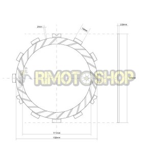 KAWASAKI 125 KXE 06 Kit disques d'embrayage garnie OEM-7450133-RiMotoShop