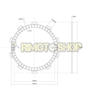 SUZUKI 600 GSX R 04/05 clutch discs set Garnish OEM-7450150 | RiMotoShop