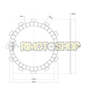 YAMAHA 400 YZ F 98/99 clutch discs set Garnish OEM-7450162 | RiMotoShop