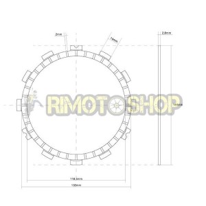 SUZUKI 1000 GSX R 05/06 clutch discs set Garnish OEM-7450176 | RiMotoShop