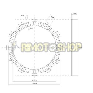 SUZUKI 650 DL V Strom 04/11 clutch discs set Garnish OEM-7450189 | RiMotoShop