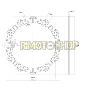 SUZUKI 1340 GSX B King 08/12 clutch discs set Garnish OEM-7450192 | RiMotoShop